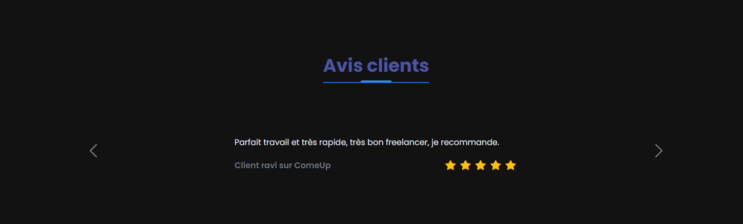 Mise en place des avis clients !