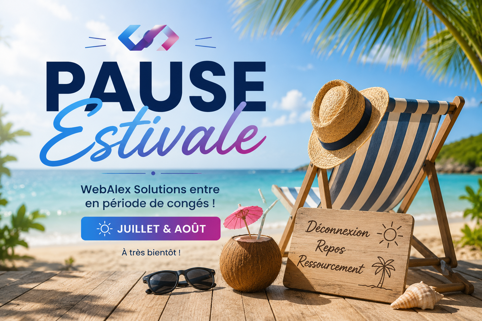 Période de congés pour juillet et août